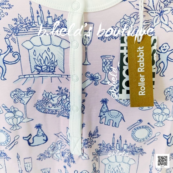 Roller Rabbit Party Toile Pajamas in Pink Size Small (S) Brand New NWT - Picture 5 of 14